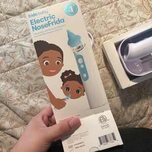 New Frida Baby Electric NoseFrida Nasal Aspirator - White & Light Blue